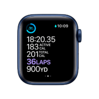 Apple Watch Series 6 Acero Inoxidable 44 mm GPS + Cellular Azul / Azul Marino